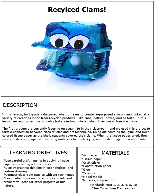 First Grade - clams