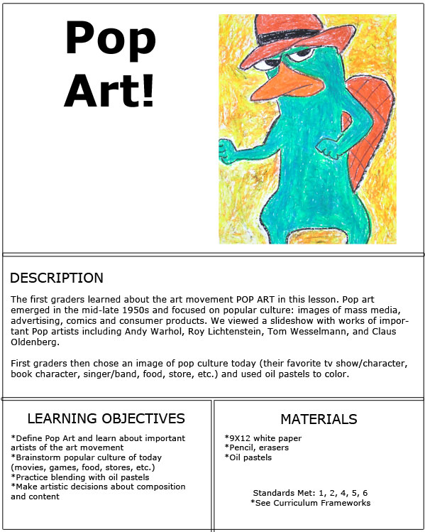 First Grade - popart