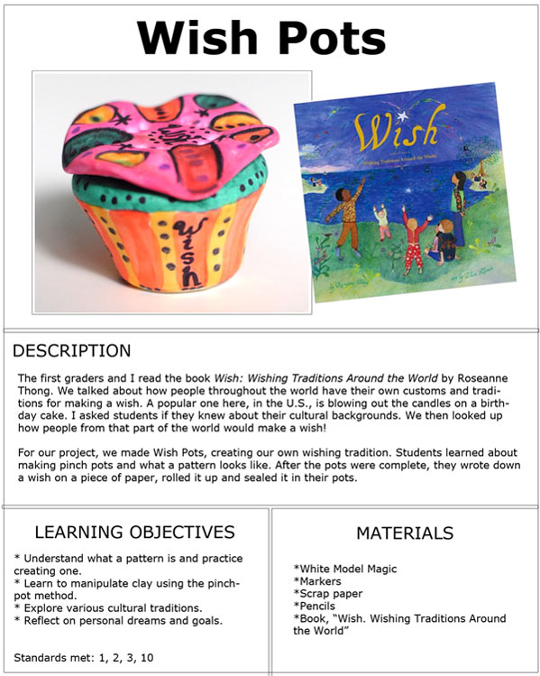 First Grade - Wish Pots